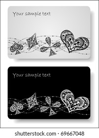 Abstract background with card suits