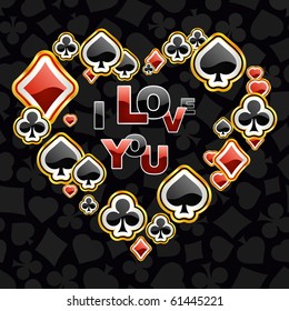 Abstrakter Hintergrund mit Kartenanzügen. Vektorgrafik.