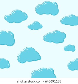 Abstract background with cartoon cloud. 