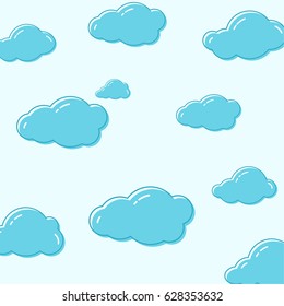 Abstract background with cartoon cloudy. 