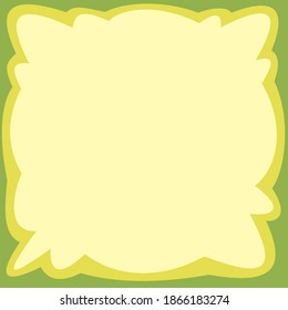 Abstract background. Cartoon flat style. Soft rounded clouds. Composition with square proportions. Isolated on white background. Illustration vector