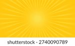 abstract background cartoon pop art sunburst yellow orange background vector. copy space concept.
