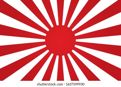 Abstract Background Cartoon Sunlight Japan Style. Vector Illustration.