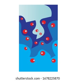 Abstract background with cartoon vector