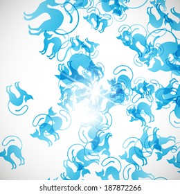 abstract background: cat