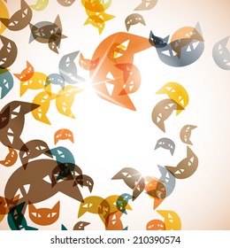 abstract background: cat