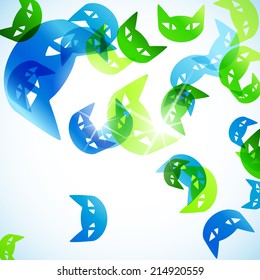 abstract background: cat
