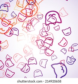 abstract background: cat