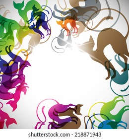abstract background: cat