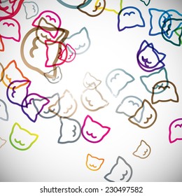 abstract background: cat