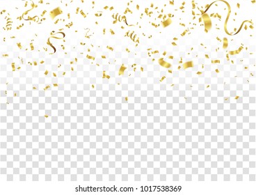 Abstract background celebration gold confetti. vector background