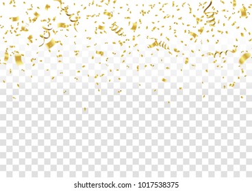 Abstract background celebration gold confetti. vector background
