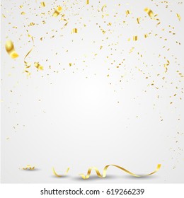 Abstract background celebration gold confetti. vector background