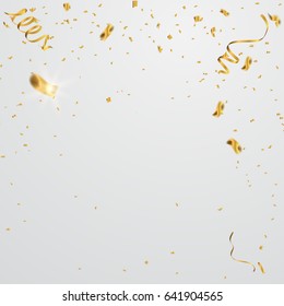 Abstract background celebration gold confetti. vector background