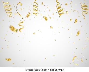 Abstract background celebration gold confetti.