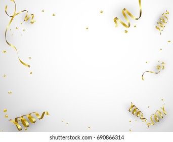 Abstract background celebration gold confetti. vector background