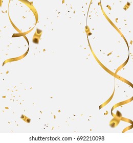 Abstract background celebration gold confetti. vector background
