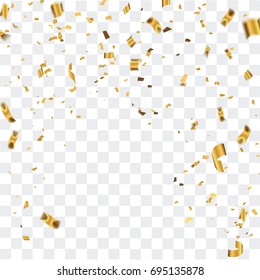 Abstract background celebration gold confetti. vector background