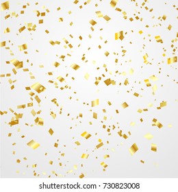 Abstract background celebration gold confetti. vector background