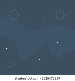 Fondo Abstractas Celestial Stars Lines Diseño de Vector azul