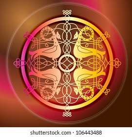 abstract background with Celtic ornaments