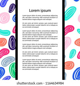 Abstract background with center field covered with blurred surface. Symmetrical template for web and graphic interface.