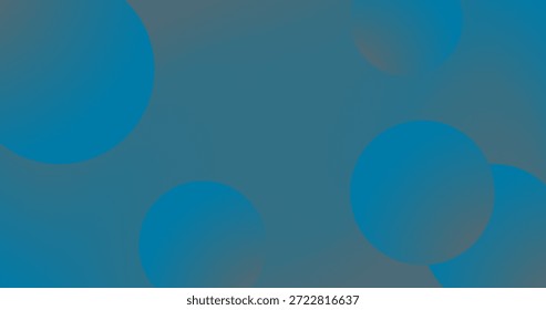 Abstract background with Cerulean blue circles Gradient Design Copy Space