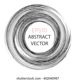 Abstract background with chaotic circle lines. Vector illustration