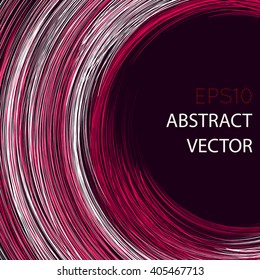 Abstract background with chaotic circle lines