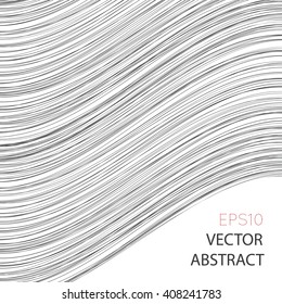 Abstract background with chaotic circle lines. Vector illustration