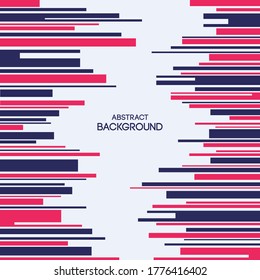 Abstract background of chaotic horizontal lines, stripes. Abstract geometric composition. Applicable for covers, placards, posters, brochures, flyers, banner designs. Color vector illustration.