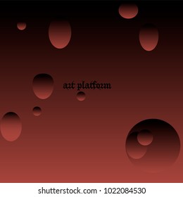abstract background of chaotically arranged circles of different shapes and sizes with text for web design, wallpaper, presentation