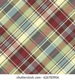Abstract background check fabric texture seamless pattern. Vector illustration.