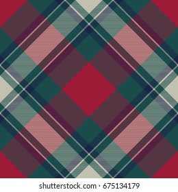 Abstract background check fabric texture seamless pattern. Flat design. Vector illustration.