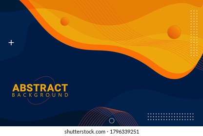 Abstract background - cheese planet concept in blue and orange combination