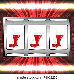 Abstract background with cherry juice jackpot
