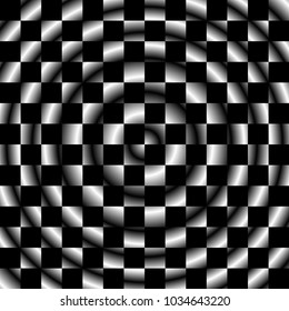 Abstract background chess board. Optical illusion. Texture. For your design.