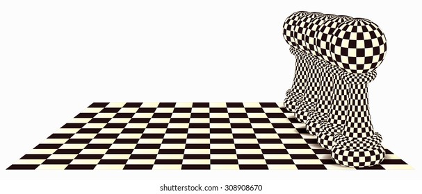Abstract  background with a  chess pawn, vector illustration