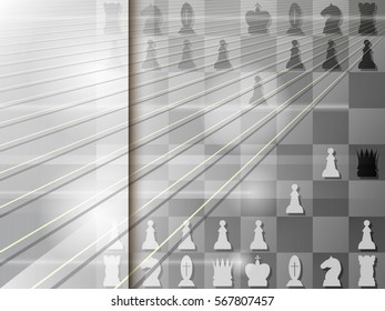 Abstract background with chessboard. Checkmate. Vector illustration