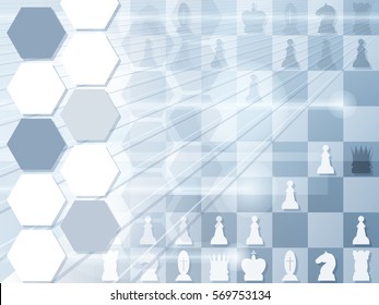 Abstract background with chessboard. Checkmate. Vector illustration