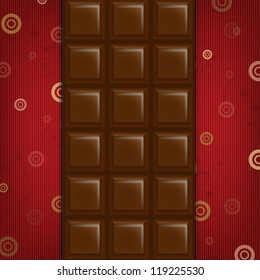 Abstract Background With Chocolate Bar With Gradient Mesh, Vector Illustration