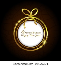 Abstract background with Christmas balls and glitter