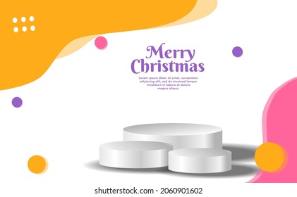 abstract background, christmas banner with product display