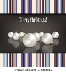 Abstract background with Christmas decorations on gray