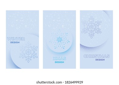 Abstract Background of Christmas with Ice Flower for Cover, Banner, and other. Vector Illustration.