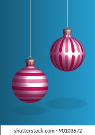 Abstract background for Christmas and new year. Red christmas balls.
