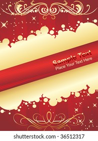 abstract background of christmas ornamented, vector