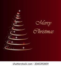 Abstract background with Christmas tree. Christmas card templates. Winter paper art design. greeting cards.Vector illustration.