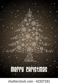 abstract background with christmas tree, illustration