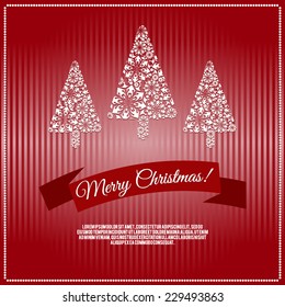 abstract background with Christmas trees